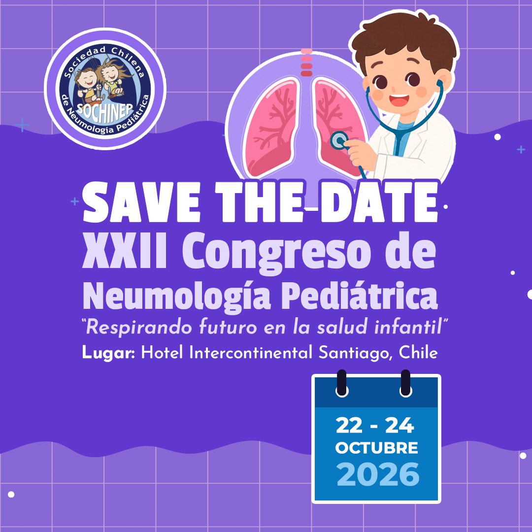 "Save the date" XXII Congreso de Neumología Pediátrica: “Respirando futuro en la salud infantil”