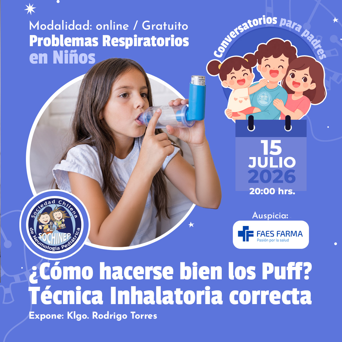 Webinar: “¿Cómo hacerse bien los Puff? Técnica Inhalatoria correcta”