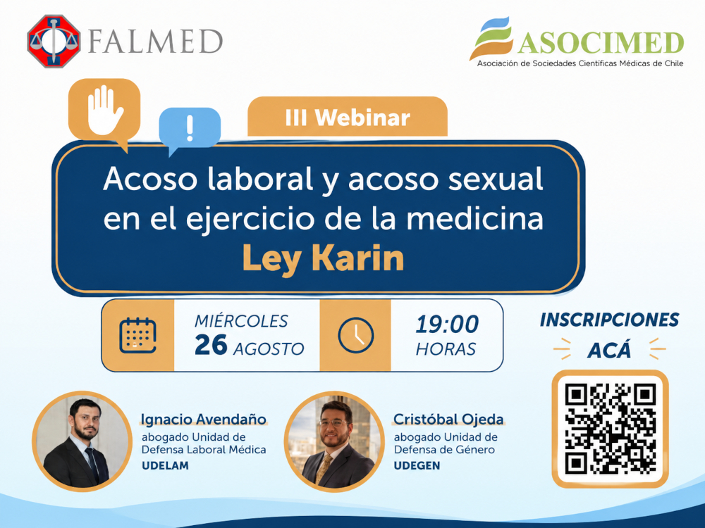 III Webinar: Acoso laboral y acoso sexual en el ejercicio de la medicina (Ley Karin)