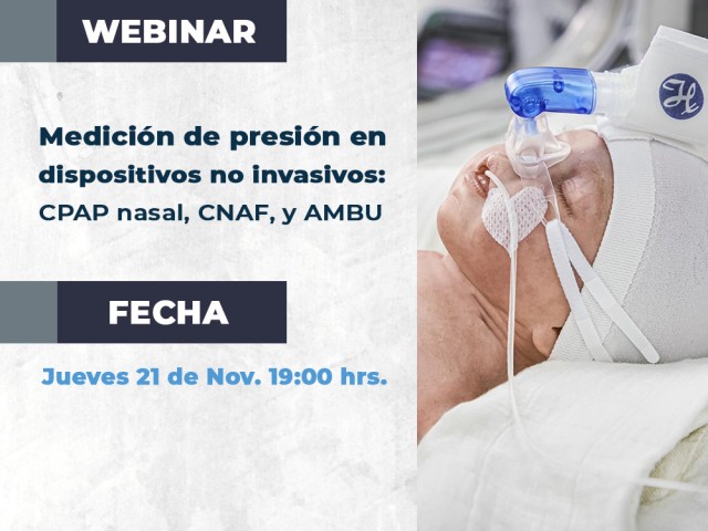 Medición de presión en dispositivos no invasivos: CPAP nasal, CNAF, y AMBU