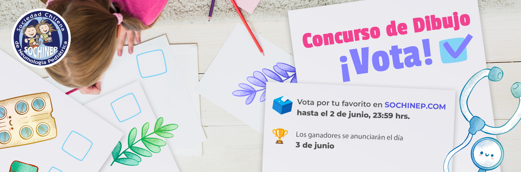 Concurso de Dibujos SOCHINEP: Te invitamos a votar